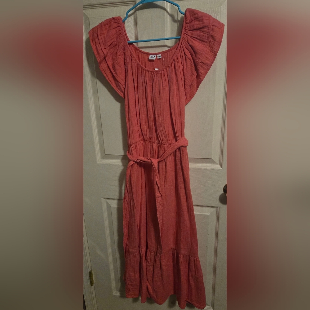 GAP Coral Dress with Pleated Design